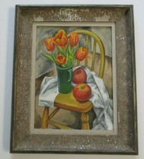 Antique Modernism Painting Impressionist Listed American Frederick Buchholz 1928 picture