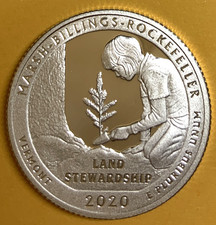 2020-S Marsh Billings Rockefeller Silver Quarter .999 Silver Gem Proof DCAM-5153 picture