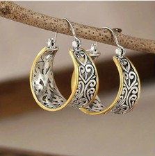 BRIGHTON BEACH Filigree Heart Pattern Earrings picture