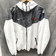 Nike Virginia Tech Hokies Windbreaker Jacket Windrunner Hoodie White Gray Large picture