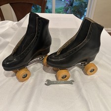 Vtg Douglass- Snyder  Custom Roller Skates Size 7 Shoes Hyper Tracer Figure Whls picture