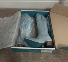 Lane Light Blue Leather Western Cowboy Boots picture
