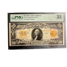 FR. 1187 1922 $20 Gold Certificate PMG Choice VF35 -Large Size Serial #K38013792 picture