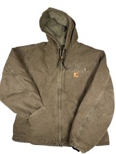 Vintage J141-style Men’s Carhartt Sandstone Sherpa-Lined Sierra Jacket XL picture