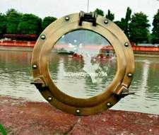 Nautical Antique Brass Porthole 12 inch Ship Boat Window & Wall Porthole Decor picture