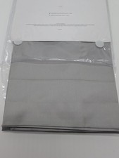 Sferra Giotto Gray Standard Pillowcases Flint Pair Solid Cotton Sateen Italy NEW picture