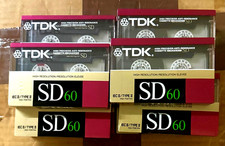 TDK SD 60 TYPE II Blank Audio Cassette Tapes -Lot of 10- 1988 NEW Sealed Vintage picture