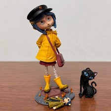 🖤 Coraline & Cat 20cm PVC Figure Set | Movie Collectible Statue 🎃 Gift picture