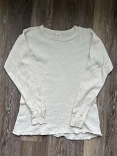 True Vintage Arctex Thermal Shirt White Cream Waffle Knit USA Made Large 42 44 picture