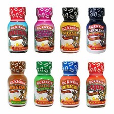 ASS KICKIN' Premium Hot Sauce Mini Bottles  | Gift Set | Travel Size | 8 Pack picture
