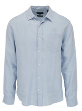 New $225 Vince Linen Sport Shirt Mens Classic Fit Long Sleeve Button Up NWT picture