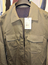 Theory Men’s Green Full Zip Short Jacket Spread Collar Pockets  picture