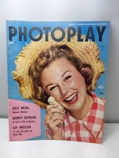 Photoplay Magazine March 1955 June Allyson Audrey Hepburn Guy Madison Tab Hunter picture