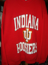 Vintage Indiana University Hoosiers Sweatshirt xl santee 90's red picture