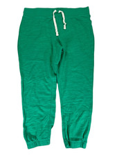 J.Crew Women's Green Cotton Terry Knit Jogger Sweatpants - L picture