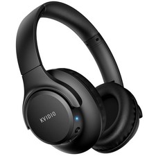 KVIDIO Bluetooth Headphones Over Ear, 65 Hours Playtime Medium, Black picture