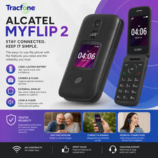New Tracfone Alcatel MY FLIP 2 Cellular Phone 4G LTE 2MP Never Activated picture