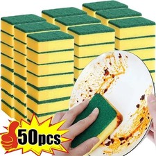 10/50 Pack Kitchen Cleaning Sponges Scourers Washing Up Non-Scratch for Dish Pad picture