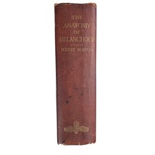 The Anatomy of Melancholy by Robert Burton Vintage 1891 Single Volume Chatto UK picture