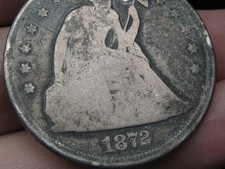 1872 P Seated Liberty Silver Dollar $1- Philadelphia, Good Details picture