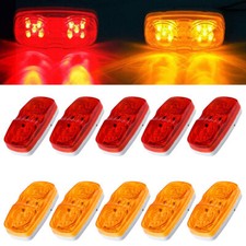 10x Amber/Red LED Side Marker Lights Indicators RV Camper Trailer Truck Running picture