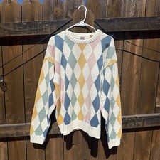 Vintage Saks Fifth Avenue Sweater, Silk And Cotton, 90s Colorway Size M picture
