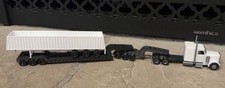 1:64 Semi trailer Set - White Hopper And  Black Low Boy  - 3D printed picture