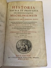 The Sacred Profane History Of Archbishopric of Mechlin 1725 Latin Mechliniensis picture