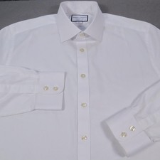 Charles Tyrwhitt Dress Shirt Mens 17 34/35 XL White Slim Fit Egyptian Cotton picture
