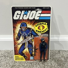 Vintage Hasbro G.I. Joe ARAH Cobra Officer V1 Swivel Arm 1983 11-Back MOC Rare picture