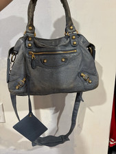 Balenciaga Town Bag Giant 12 Gold Studded Leather City Motorcycle Crossbody picture