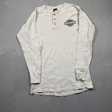 Vintage 1997 Harley-Davidson Long Sleeve Henley Thermal Shirt picture