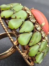 Huge Dome Unsigned SCHREINER??? RING (1 Missing) picture
