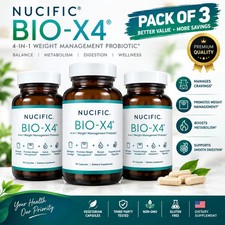 Nucific BIO-X4 Probiotic Dietary Supplement 90 Capsules Each 3 Pack New Sealed picture