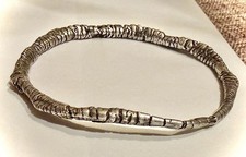 Sterling Silver Brutalist Bangle Bracelet Modernist 28grams picture