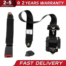 2Pack Universal Lap 3 Point Retractable Seat Belt Adjustable Car Safety Belts picture