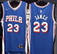 Replica Philadelphia 76ers LeBron James #23 NBA Basketball Jersey Blue picture