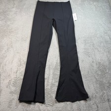 Spanx BB Smooth Front Micro Flare Pants Womens Large Black High Rise Seamed NWT picture
