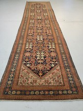 Antique Oriental Hand-Knotted Wool Runner Rare Collectible Malayer 3'5