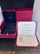 *New* 18K White Gold Cartier D'Amour Mini Model Diamond Studs Full Set picture