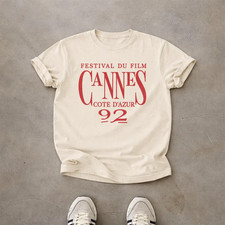 Cannes Film Festival 1992 T-Shirt, Vintage French Riviera Graphic Tee picture