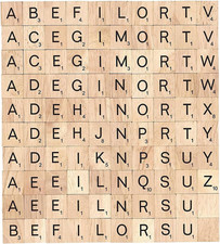 100 Pcs Wood Scrabble Tiles Scrabble Letters 1 Complete Sets of Wood Tiles picture