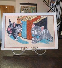 Vintage Mid-Century Gravel Art CAT Vintage 18.5