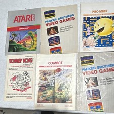 Vintage 1970s-1980s Atari Game Manuals 6 Lot picture