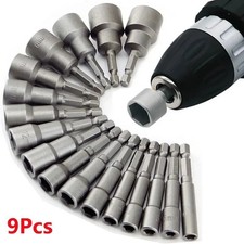 9Pcs 5mm-13mm Hex Socket Nut Driver Bit Set Impact Drill Wrench Adapter Tool picture