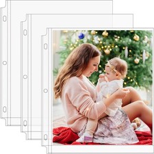 MaxGear 30 Pack 8x10 Photo Sleeves for 3 Ring Binder 60 Pictures, Heavy-Duty picture