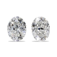 Loose CVD Diamond Pair 2.40 Ct Oval , D Color, 6 x 8 mm, Clarity IF , Certified picture