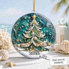 Personalized Acrylic Ornament Custom Name 2026 Tree Keepsake Christmas Décor picture