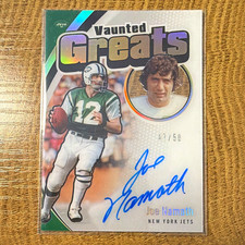 Panini 2021 Donruss Gridiron Greats Joe Namath Auto #GG48 New York Jets picture