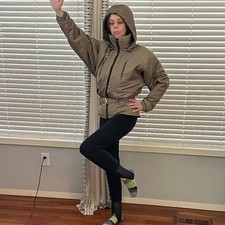 Vintage Nils Resort Collection Ski Suit One Piece Gold Black Size 8 Coat Stirrup picture
